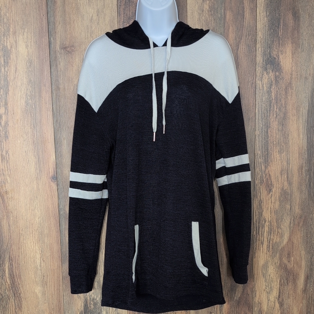 Dressfo Navy and White Sweater Hoodie XXL                                   P100